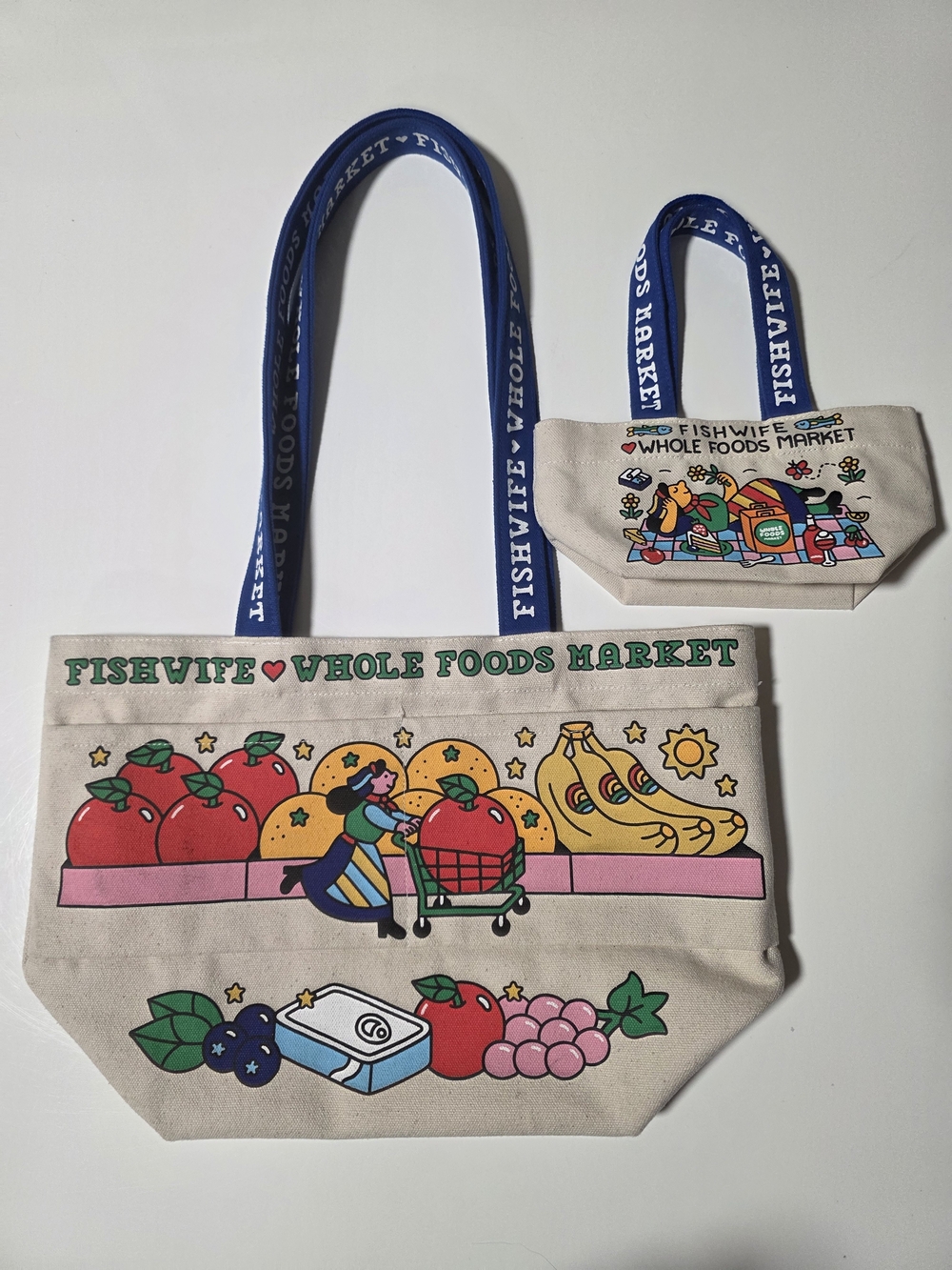 Fishwife x Whole Foods Market Canvas Tote Bag - Set Of Two